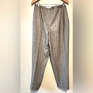 Harve Bernard Sport Fully Lined 100% Wool Trousers- Sz 14 Beige/Brown Tweed.